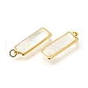 Natural White Shell & Epoxy Resin Pendants KK-E794-02G-08-2