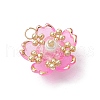 Handmade Glass Seed Beaded Sakura Pendants PALLOY-MZ00763-02-3