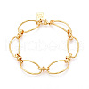 Brass Chain Bracelets BJEW-N032-01G-2