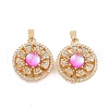 Rotatable Brass Micro Pave Cubic Zirconia Pendants KK-E068-VC292-2