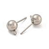 Non-Tarnish 304 Stainless Steel Stud Earring Findings STAS-O004-10E-P-2