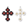 Seed Beads Beaded Charms PALLOY-MZ00358-1