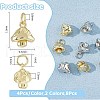 8 Pcs 2 Colors Rack Plating Brass Pendants KK-HS0001-15-2