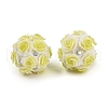 Handmade Luminous Polymer Clay Rhinestone Beads CLAY-H003-07-4