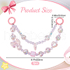 Beebeecraft 2Pcs Bowknot Heart Plastic Pendant Decorations DIY-BBC0002-28A-2