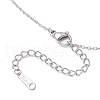 Flower Brass Pave Clear Cubic Zirconia Pendant Necklaces NJEW-JN05287-5