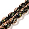 Handmade Dichroic Foil Glass Beads Strands DICH-U001-12F-1