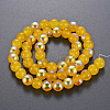 Spray Painted Glass Beads Strands GGLA-S058-001C-02-2