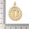 Brass Clear Cubic Zirconia Pendants KK-Z050-15G-01-3