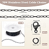 SUNNYCLUE 10M Ion Plating(IP) 304 Stainless Steel Paperclip Chains wih 50Pcs Open Jump Rings with 20Pcs  Lobster Claw Clasps FIND-SC0012-56C-2