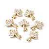 Brass Pave Cubic Zirconia Charms KK-G462-08KCG-3