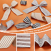 AHADERMAKER 3 Rolls 3 Colors Polyester Striped Ribbons OCOR-GA0001-87-4