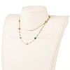 Brass Enamel Link Chain Necklaces NJEW-JN03123-02-4