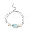 2Pcs Aluminium Twisted Curb Chains Link Bracelets BJEW-JB11530-3