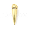 Rack Plating Brass Micro Pave Cubic Zirconia Pendants KK-S396-74G-1