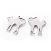 Non-Tarnish 201 Stainless Steel Kitten Pendants STAS-F231-052P-2
