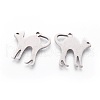 201 Stainless Steel Kitten Pendants STAS-F231-052P-2