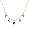 Stylish Stainless Steel Demon Eye Collarbone Necklace for Women's Daily Wear KE2161-1-1