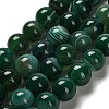 Dyed Natural Banded Agate Beads Strands G-G175-A07-01-2
