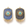 Natural Lapis Lazuli & Turquoise Links Connectors KK-P184-02A-03G-1