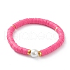 Handmade Polymer Clay Heishi Beads Stretch Bracelets X-BJEW-JB05759-2