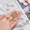 Beebeecraft 10Pcs Brass Cubic Zirconia Pendants KK-BBC0004-42-3