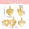 Beebeecraft 6Pcs Brass Locket Pendants KK-BBC0015-53-2