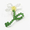 Handmade Glass Beaded Woven Pendants GLAA-I046-10A-2