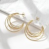 Multilayer C-Shaped 304 Stainless Steel Stud Earrings EJEW-Z098-28G-2