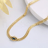 Eye 304 Stainless Steel Cubic Zirconia Pendant Necklaces for Women FS-WGEBBED-01-2