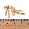 Brass Micro Pave Cubic Zirconia Pendants KK-F898-01G-3