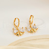 Elegant Brass Clear Cubic Zirconia Bowknot Hoop Earrings LP5969-1