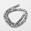 Electroplate Synthetic Crackle Quartz Beads Strands EGLA-J067-6mm-M-3