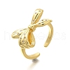 Rack Plating Brass Micro Pave Clear Cubic Zirconia Cuff Finger Rings for Women RJEW-M028-31G-02-2
