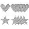 HOBBIESAY 16Pcs 2 Style TPU Iron on/Sew on Clothing Patches PATC-HY0001-03-1