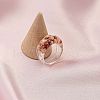 Dried Flower Clear Resin Finger Rings FS-WGF6920-02-1