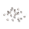 Rhodium Plated 925 Sterling Silver Spacer Tube Beads STER-Z006-01B-P-2