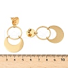 304 Stainless Steel Dangle Stud Earrings EJEW-P315-02A-G-3