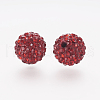 Polymer Clay Rhinestone Beads X-RB-K050-8mm-C22-2