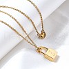 304 Stainless Steel Rolo Chain Pendant Necklaces NJEW-S444-01G-26-1