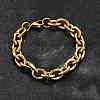 304 Stainless Steel Cable Chain Bracelets for Women BJEW-Q050-01D-G-2