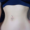 Screw Shaped 304 Stainless Steel Curved Barbell Belly Rings FS-WG0877F-01-1