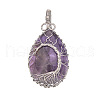 Natural Amethyst Pendants PW-WG69354-03-1