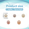 WADORN 75Pcs 5 Style Natural Cultured Freshwater Pearl Beads PEAR-WR0001-04-2
