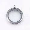 304 Stainless Steel Magnetic Floating Locket Pendants STAS-O103-35P-1