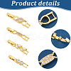 Olycraft 8Pcs 8 Styles Brass Pave Clear Cubic Zirconia Watch Band Clasps KK-OC0001-45-4
