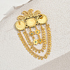 Luxurious Elegant Flower Brass Brooches GJ0513-6