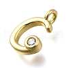Brass Micro Pave Cubic Zirconia Pendants KK-B132-12G-C-2
