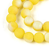 Frosted Opaque Glass Beads Strands GLAA-T032-P10mm-MBB16-3