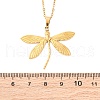 Dragonfly 304 Stainless Steel Pendant Necklaces NJEW-H059-05G-5